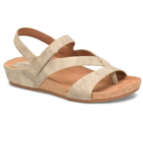 Eurosoft Shoes - Eurosoft Gianetta Wedge Sandal in Taupe